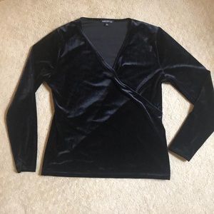 Velvet J. Crew Mercantile faux-wrap shirt